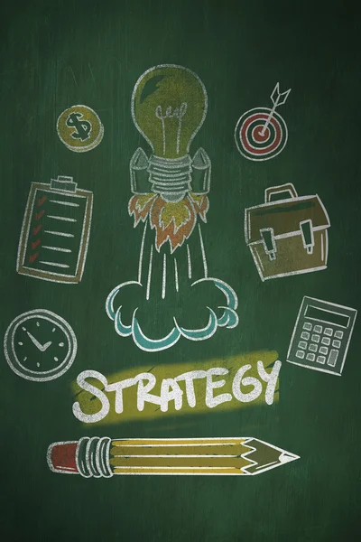Σύνθετη εικόνα της στρατηγικής doodle — Φωτογραφία Αρχείου