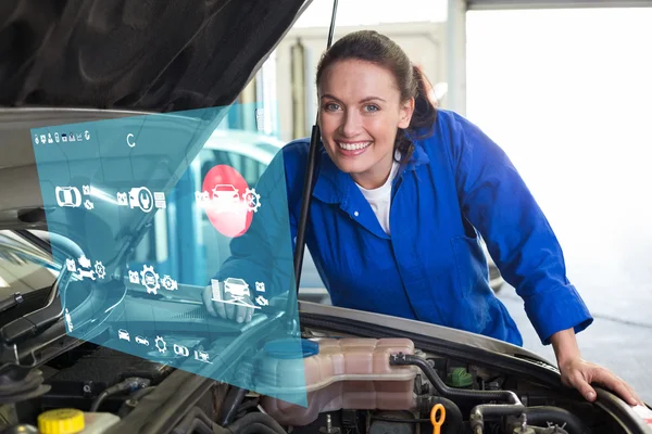 Mechanic vaststelling motor — Stockfoto