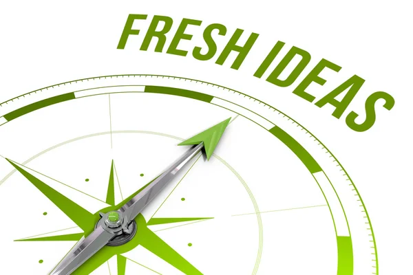 Word fresh ideas against compass — Stock Photo, Image