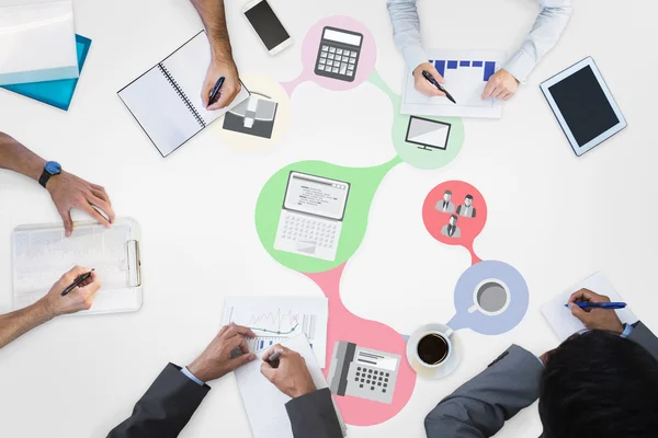 Imagem composta da reunião de negócios — Fotografia de Stock