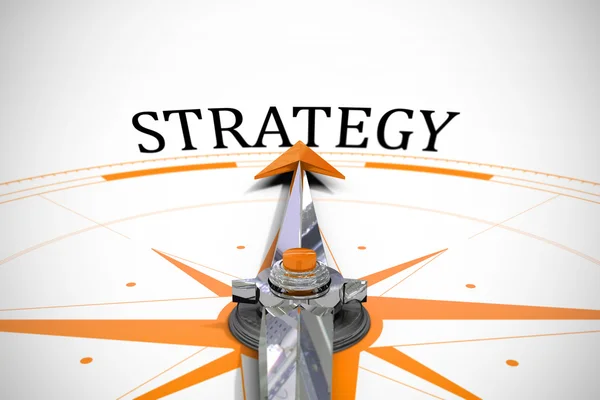 Strategy against compass — Stock Photo, Image