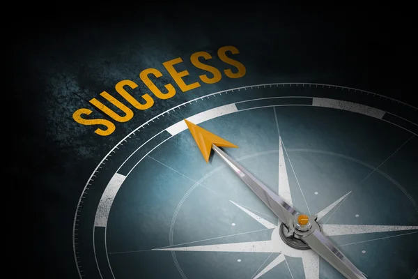 Word success and compass — Stock Photo, Image