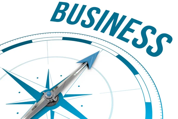 Business against compass — Stock Photo, Image