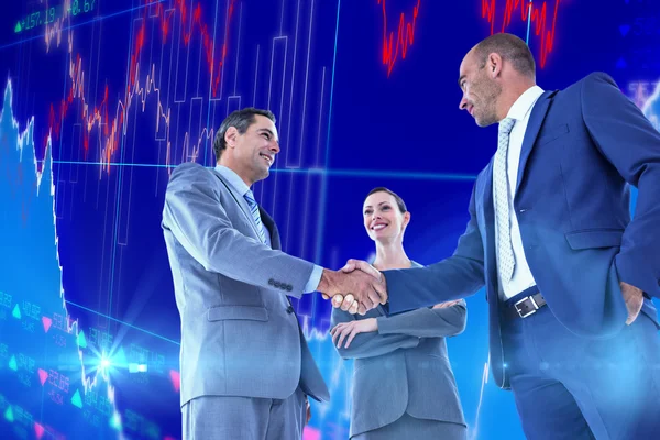 Affärskollegor hälsning varandra — Stockfoto