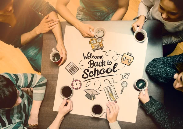 People sitting around table — Stock Photo, Image