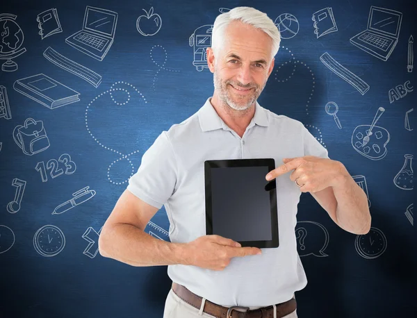 Student showing tablet pc — Stock Photo, Image