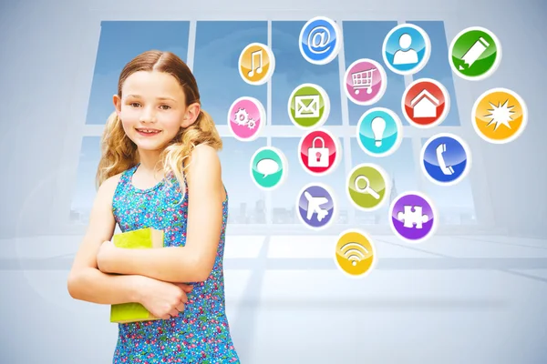 Girl holding book — Stock Photo, Image