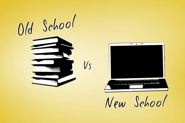 Παλιό σχολείο vs νέο σχολείο — Φωτογραφία Αρχείου