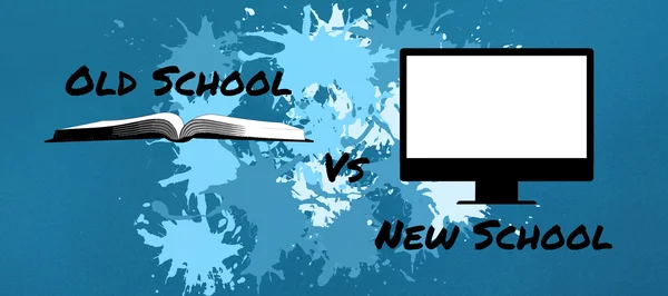 Oude school vs nieuwe school — Stockfoto