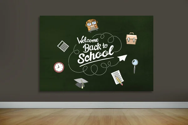 Powrót do szkoły z tablicy — Zdjęcie stockowe