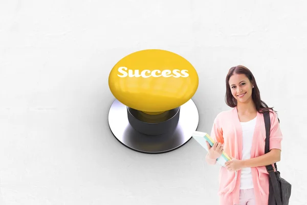 Word success and pretty student — Stock Photo, Image