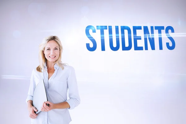 Word students and mature student — Stock Photo, Image