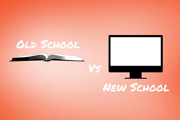 Vieja escuela vs nueva escuela — Foto de Stock