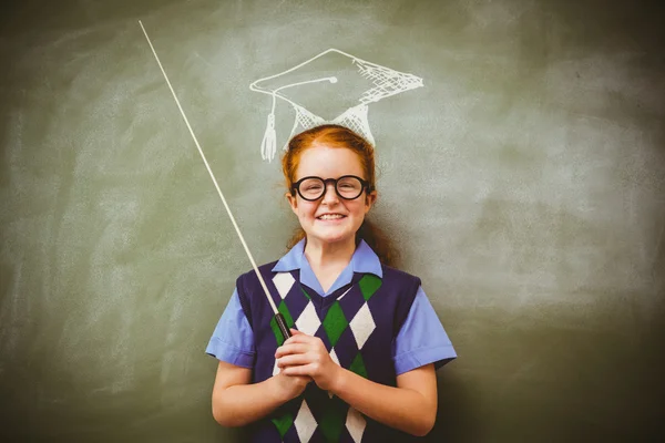 Kleines Mädchen mit Stock — Stockfoto