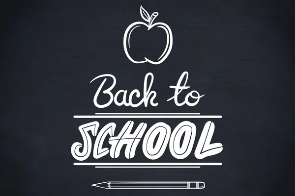 Back to school against blackboard — Stock Photo, Image