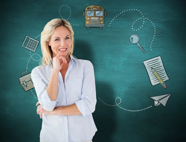 Mature student smiling — Stock Photo, Image