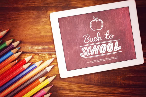Back to school on tablet pc — Stock Photo, Image