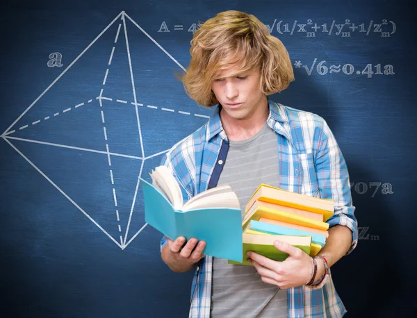 Male  student reading — Stock Photo, Image