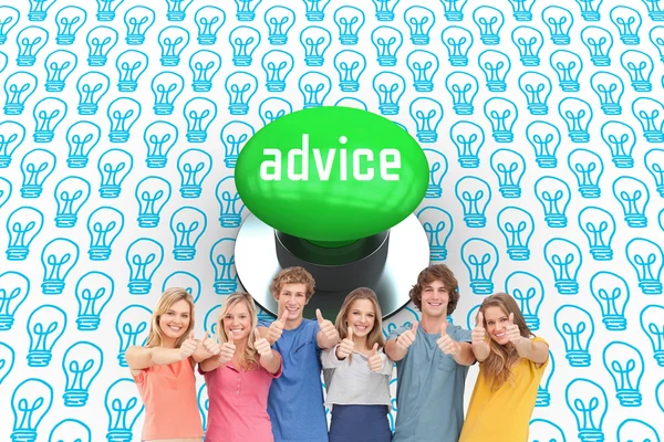 Word advice and students — Stock Photo, Image