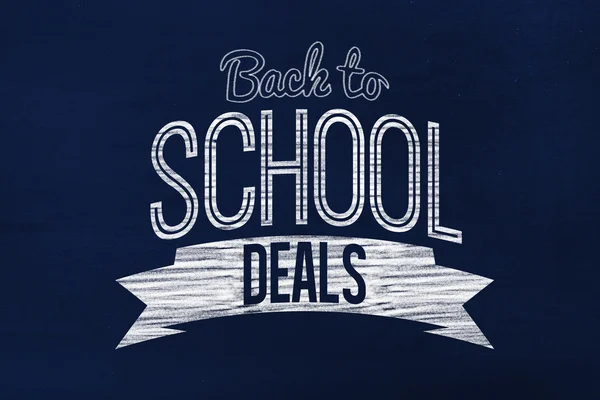 Composite image of back to school deals message — Stock Photo, Image