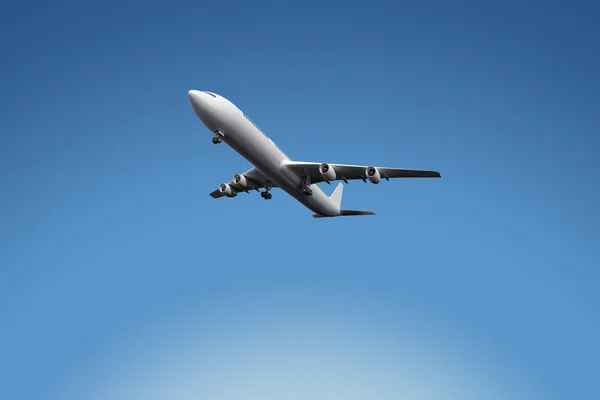 Graphic airplane against sky — Stock Photo, Image