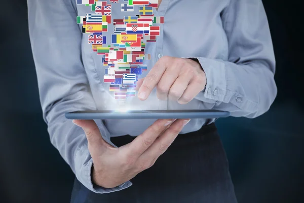 Businesswoman using her tablet — Stock Photo, Image