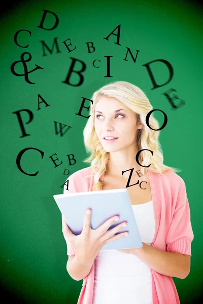 Student using tablet pc — Stock Photo, Image