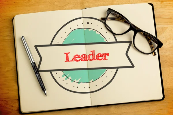 Word leader and banner drawing — Stock Photo, Image