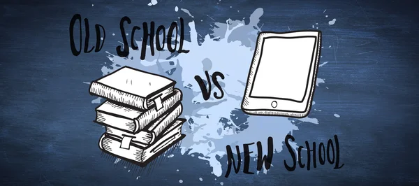 Vs Old school en new school — Stockfoto