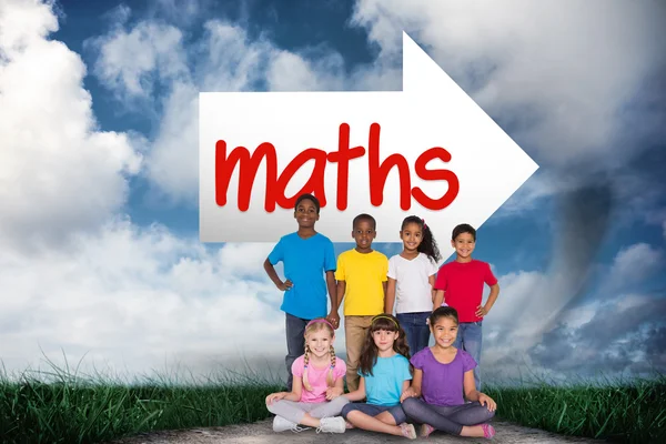 Word maths and elementary pupils — Stock Photo, Image