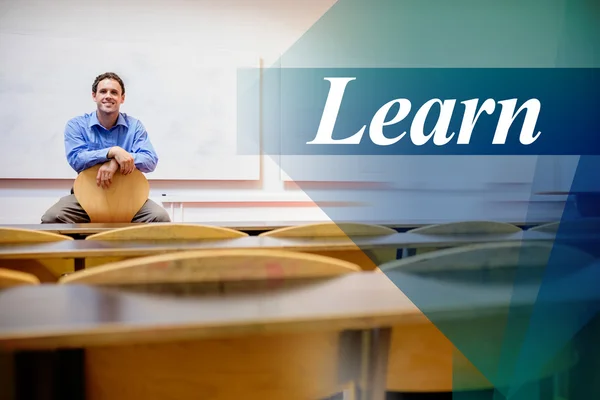 Teacher sitting on chair — Stock Photo, Image