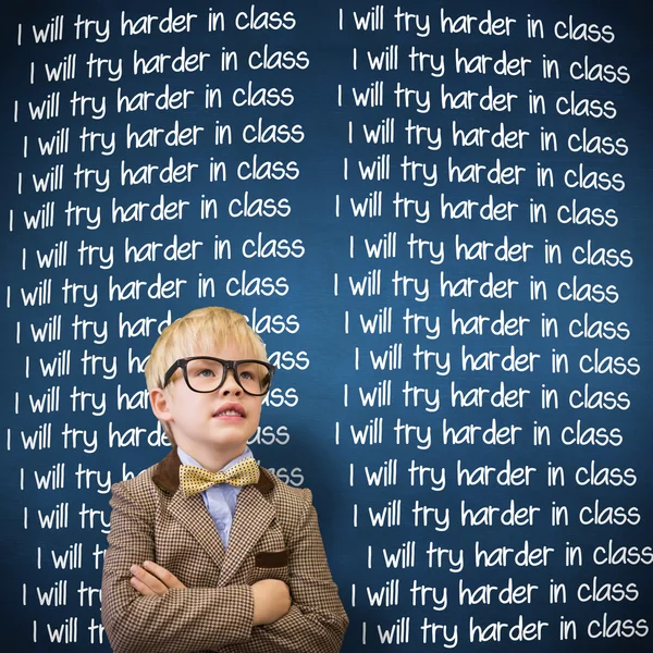 Schüler verkleidet sich als Lehrer — Stockfoto