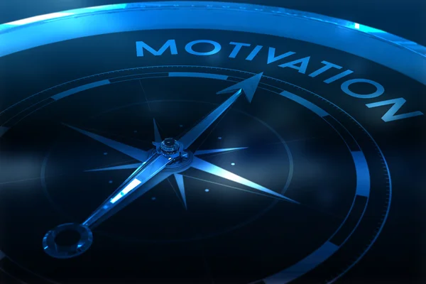 Kompass weist auf Motivation hin — Stockfoto