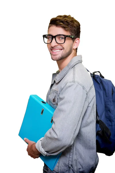 Estudante sorrindo para a câmera — Fotografia de Stock