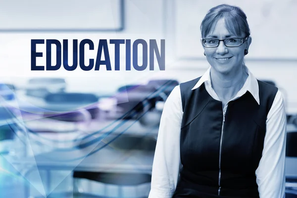 Female teacher in the class room — Stock Photo, Image