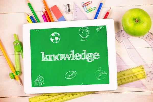 Knowledge against  tablet pc — Stock Photo, Image