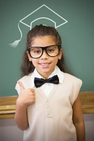 Pupilla vestita da insegnante in classe — Foto Stock