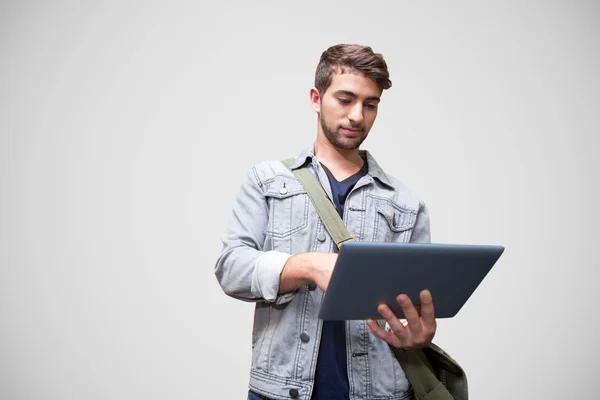 Student med TabletPC — Stockfoto