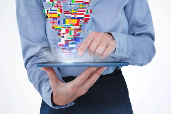 Businesswoman using her tablet — Stock Photo, Image