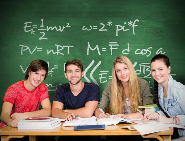 Happy  students studying — Stock Photo, Image