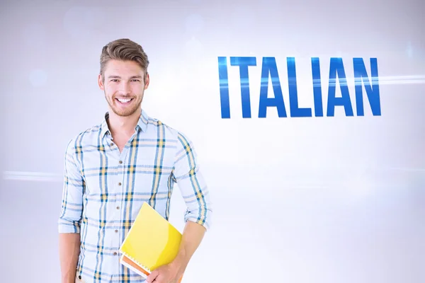 Italian against grey background — Stock Photo, Image