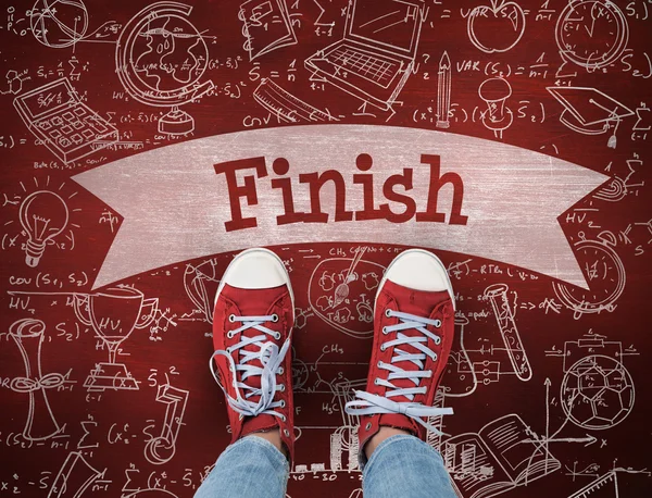 Finish against desk — Stock Photo, Image