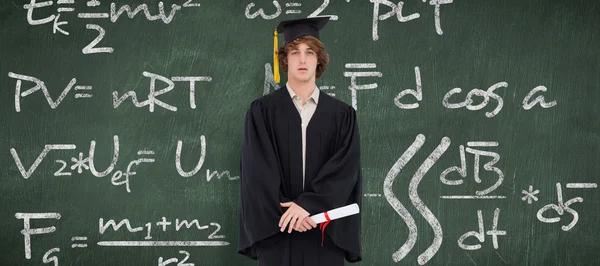 Student i graduate robe — Stockfoto