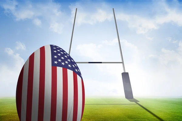 Amerikanische Flagge Rugby-Ball — Stockfoto