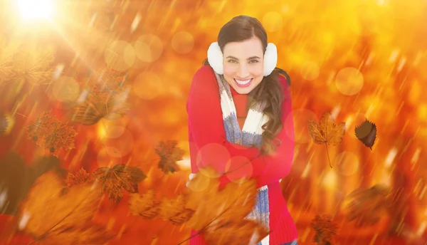 Brunette woman in winter clothes — Stock Photo, Image