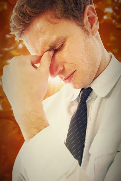 Businessman with a headache — Stock Photo, Image