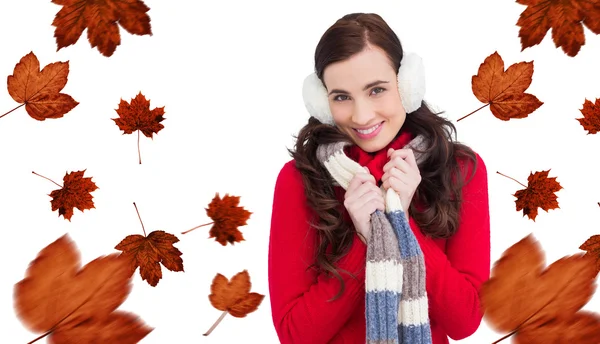 Brunette woman in winter clothes — Stock Photo, Image