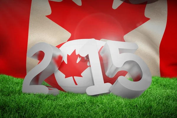 Sammensat billede af canada rugby 2015 besked - Stock-foto
