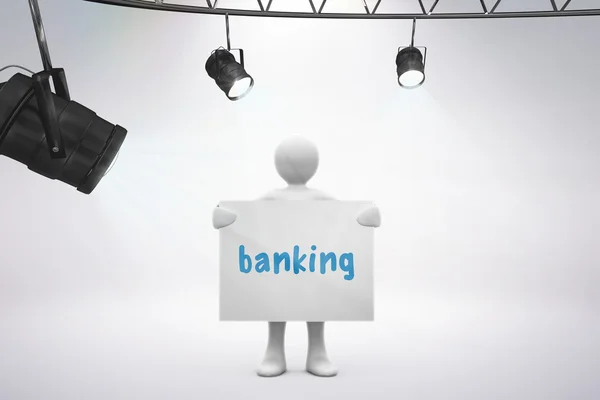 Banking against grey background — Stock Photo, Image