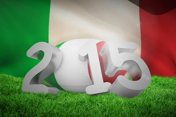 Composite image of italy rugby 2015 message — Stock Photo, Image